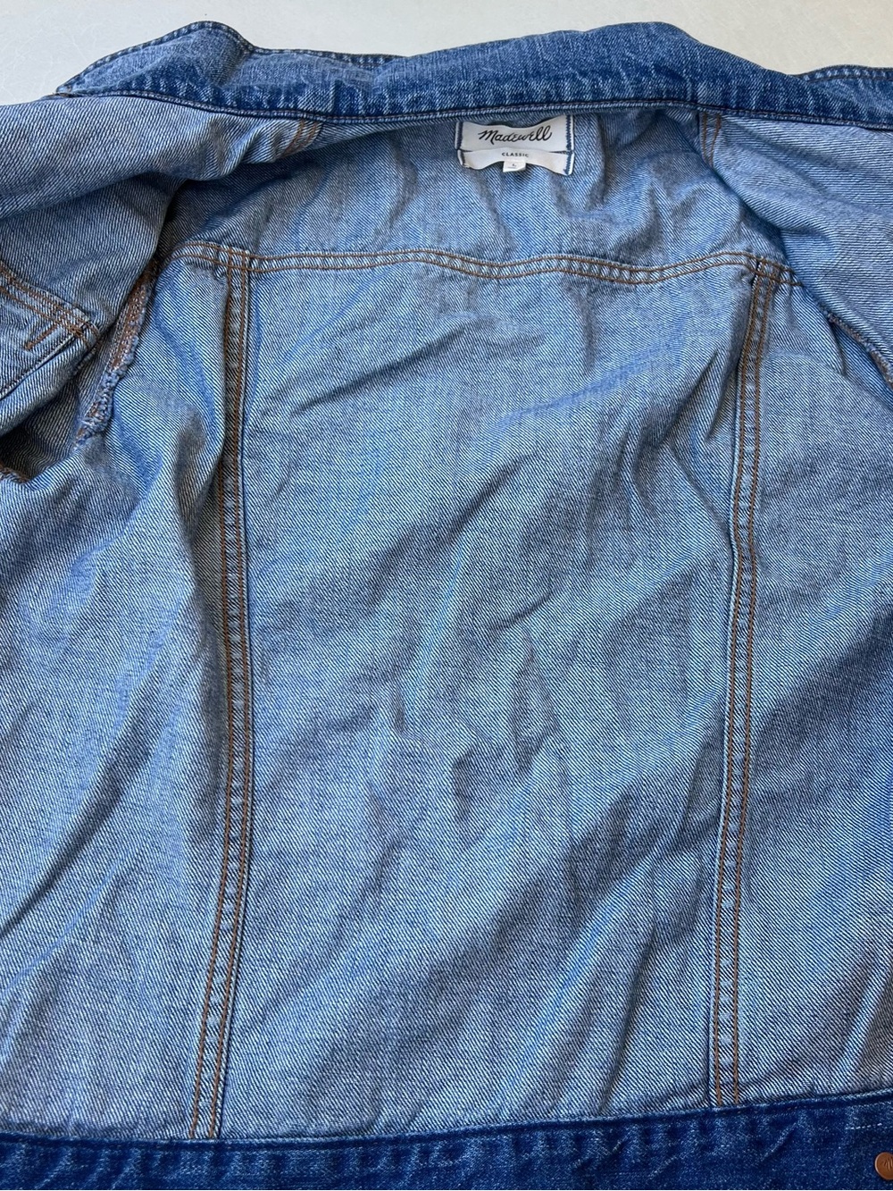Madewell Trucker Denim Jacket Medium Wash, Women’s Size Large - Picture 5 of 9